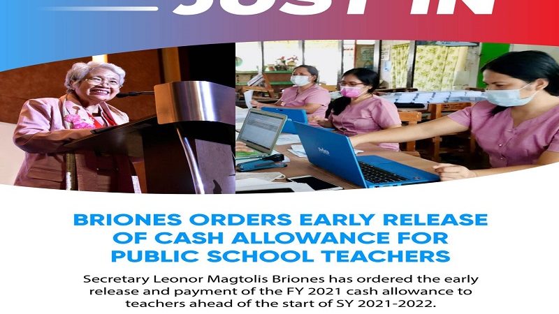 Sec. Briones iniutos ang agad na pamamahagi ng cash allowance para sa mga guro