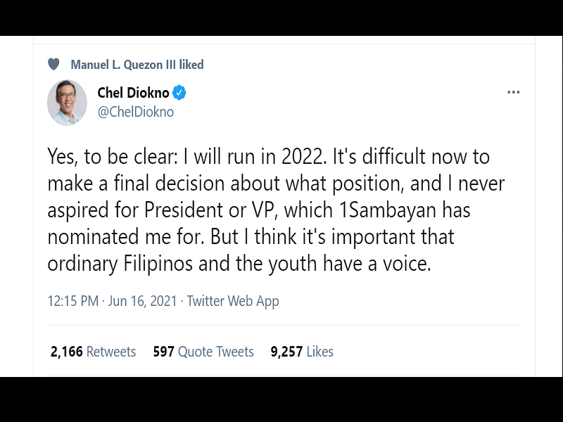 Atty. Chel Diokno kinumpirmang tatakbo siya sa 2022 elections