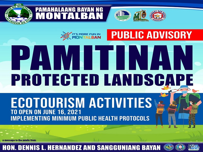 Pamitinan Protected Landscape  sa Montalban, Rizal muling bubuksan sa publiko