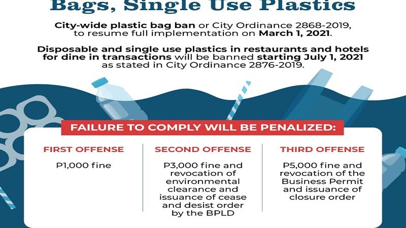 Disposable at single use plastics bawal na sa dine-in sa QC