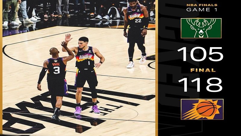 Phoenix Suns wagi vs Milwaukee Bucks sa Game 1 ng NBA Finals