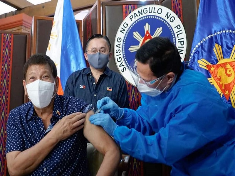 Pangulong Duterte fully-vaccinated na laban sa COVID-19