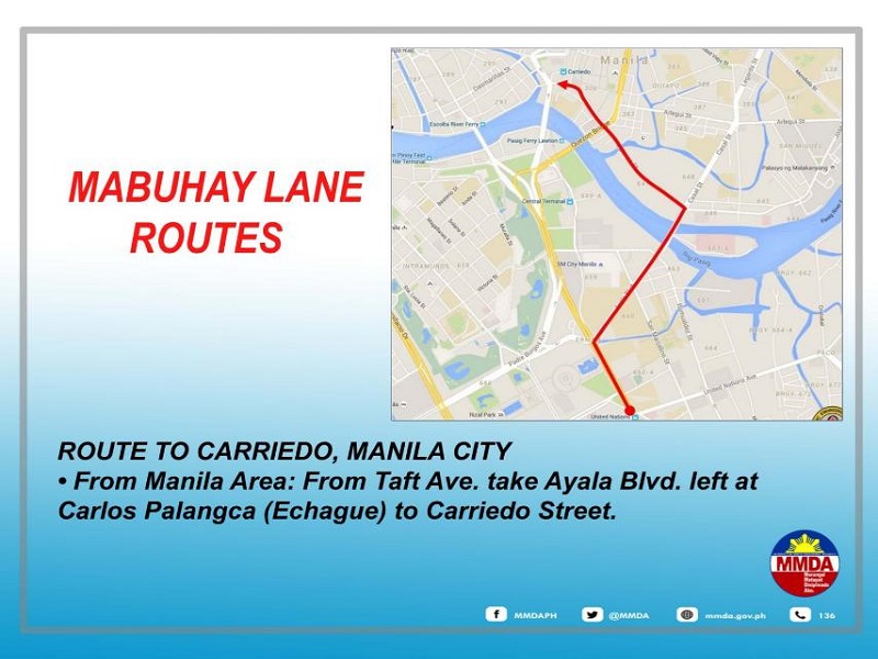 LOOK: Mga motorista hinimok ng MMDA na gamitin ang Mabuhay Lanes