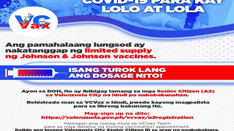 Valenzuela City nakatanggap ng limitadong suplay ng Johnson & Johnson vaccines