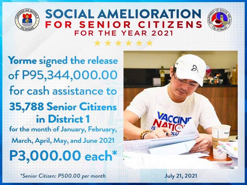 Mahigit P100M pondo para sa cash assistance sa mga senior citizen, senior HS students at retired teachers inaprubahan ni Manila Mayor Isko Moreno