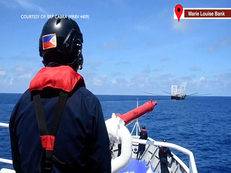 Pitong foreign vessels kabilang ang barko ng China na namataan sa Marie Louise Bank itinaboy ng Coast Guard