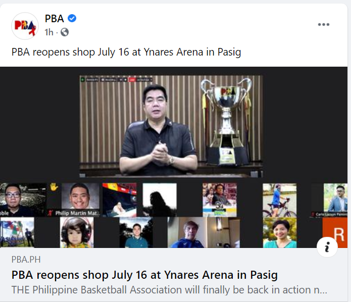 PBA magsisimula na muli sa July 16