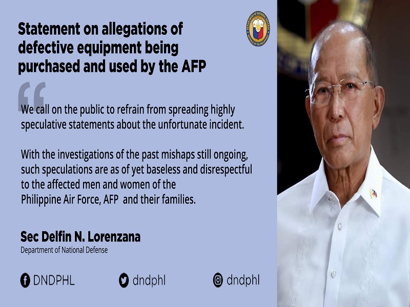 Malalimang imbestigasyon sa military plane crash sa Sulu iniutos ni Lorenzana