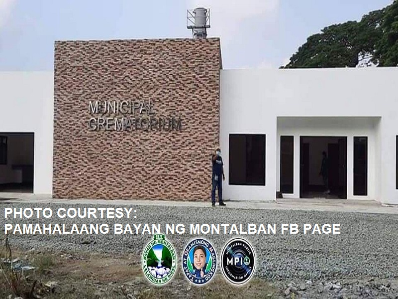 Municipal Crematorium sa Montalban, Rizal na ipinanukala ni dating MHO chief Dra. Carmela Javier malapit nang mapakinabangan