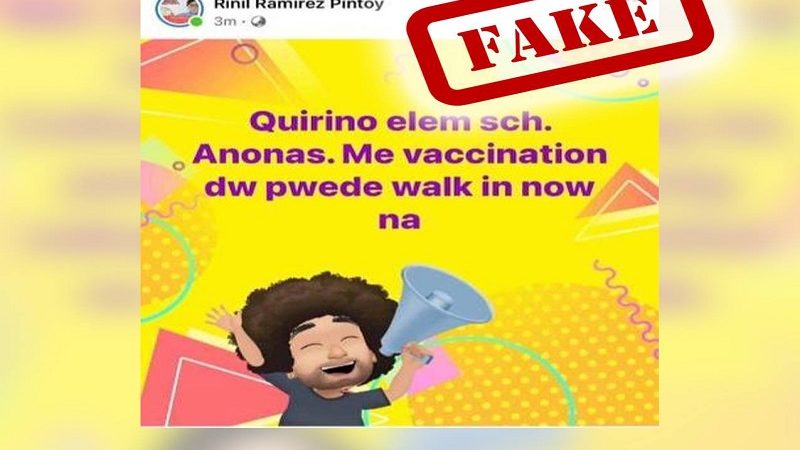 QC LGU nagbabala sa publiko sa fake news kaugnay walk-in sa vaccination sites