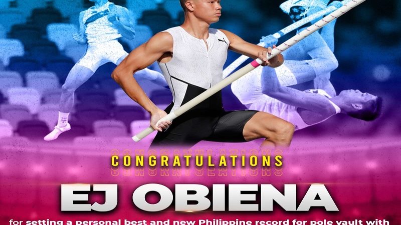 Pinoy pole vaulter EJ Obiena muling nagtala ng PH record; wagi ng silver medal sa Paris Diamond League