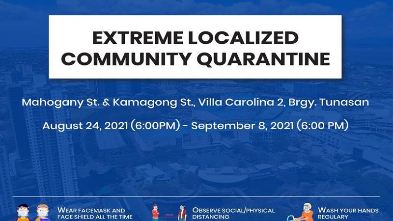 Bahagi ng Villa Carolina sa Brgy. Tunasan, Muntinlupa isinailalim sa Extreme Localized Community Quarantine