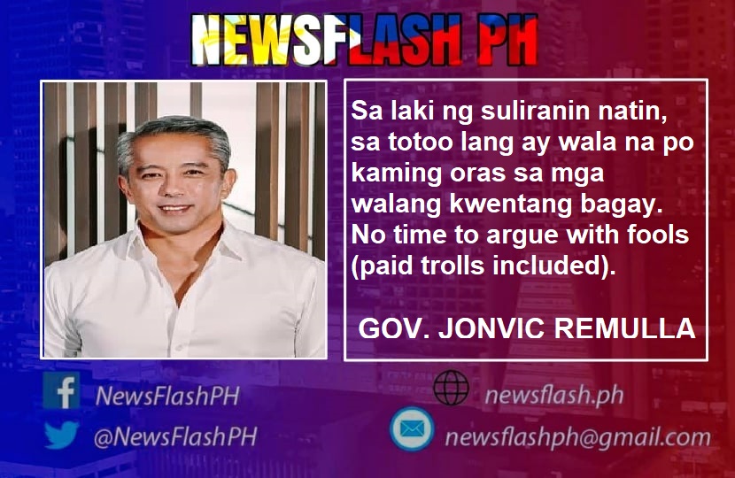 Gov. Remulla: Wala kaming panahon sa “paid trolls”