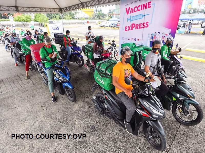 Mahigit 1,300 na driver nabakunahan sa unang araw ng Vaccine Express ng OVP sa QC