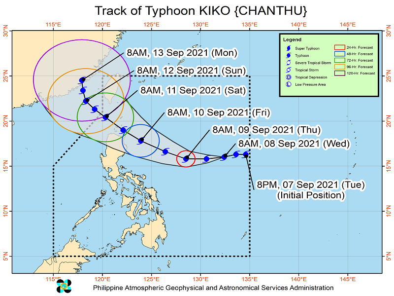 Typhoon Kiko lumakas pa habang nasa Philippine Sea