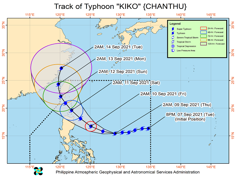 Typhoon Kiko patuloy na nagpapalakas; Signal No. 1 nakataas sa ilang bahagi ng Cagayan