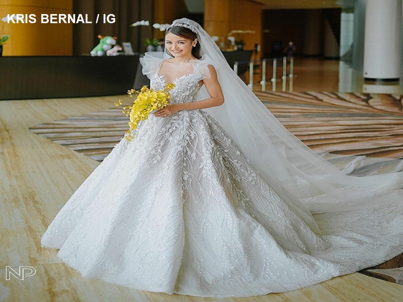 LOOK: Kris Bernal ibinahagi ang mga larawan suot ang kaniyang wedding gown na likha ni Mark Tumang