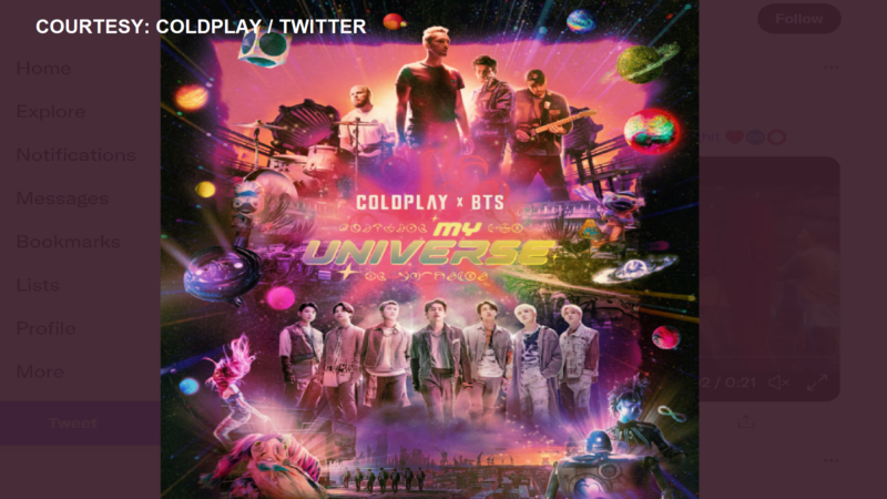 Collab song ng Coldplay at BTS na “My Universe” No. 1 na sa Billboard