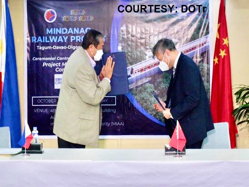 Kontrata para sa Mindanao Railway Project nilagdaan na