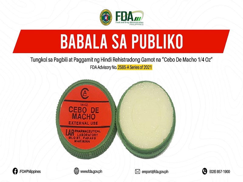 LOOK: Publiko pinag-iingat ng FDA sa pagbilli at paggamit ng ‘Cebo de Macho’