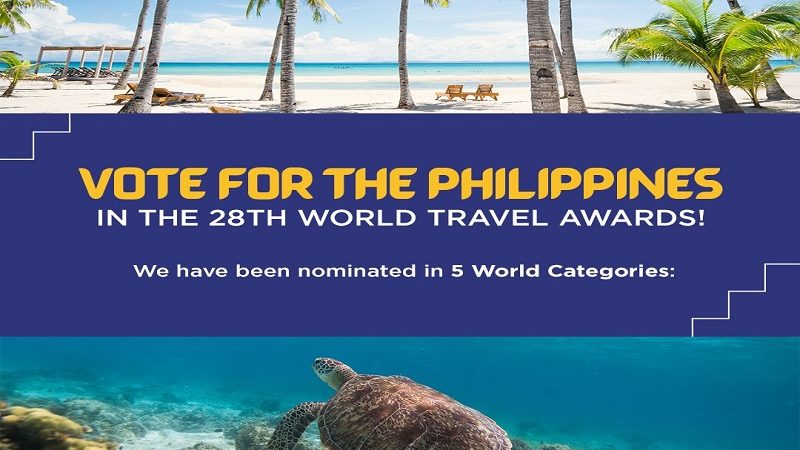 Pilipinas nominado para sa limang kategorya sa World Travel Awards