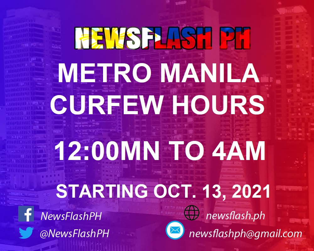 Curfew hours sa Metro Manila mas pinaiksi na