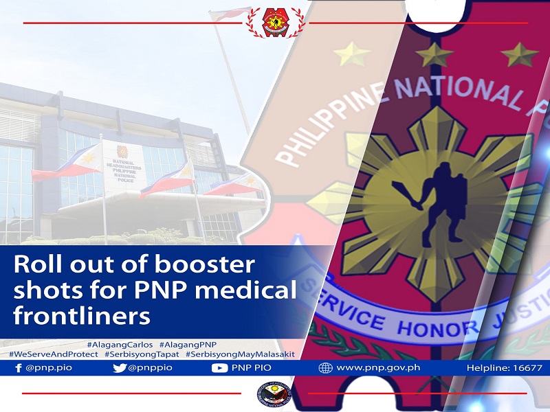 PNP inumpisahan na ang pagbibigay ng booster shots sa kanilang medical frontliners