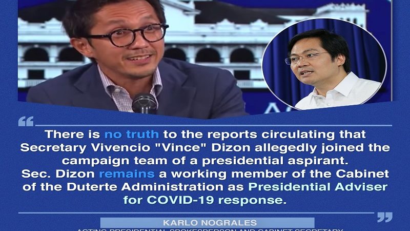 Malakanyang itinangging nangangampanya si Sec. Vince Dizon kay Manila Mayor Isko Moreno