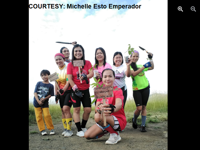 Lady bikers nagsagawa ng tree planting sa Mt. Oro sa Montalban