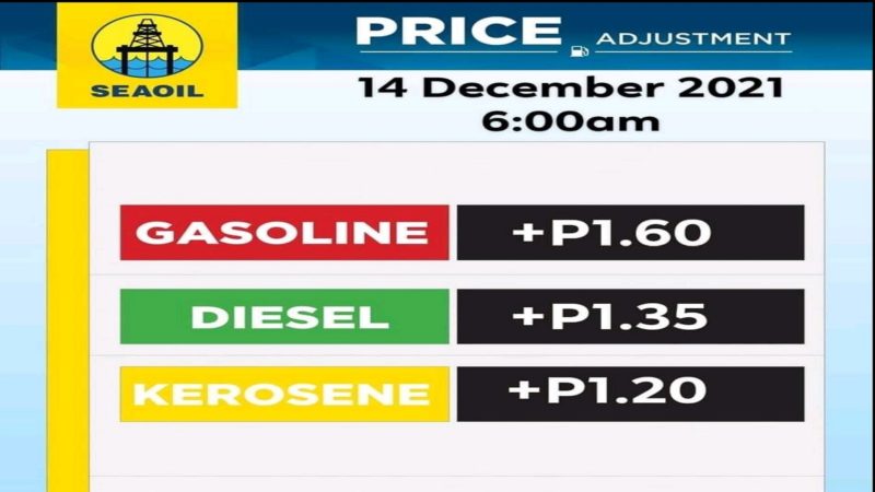 Mahigit pisong pagtaas sa presyo ng produktong petrolyo ipatutupad ng mga kumpanya ng langis