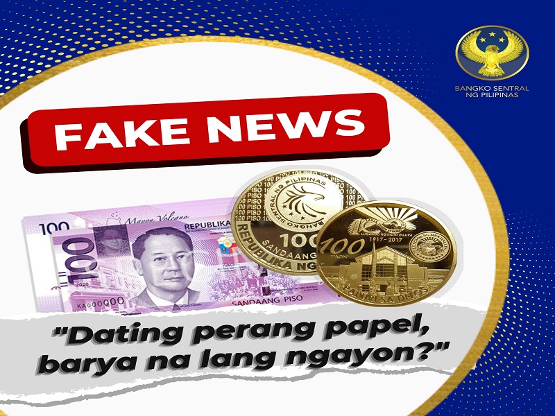 100 peso bill hindi papalitan ng barya ayon sa BSP