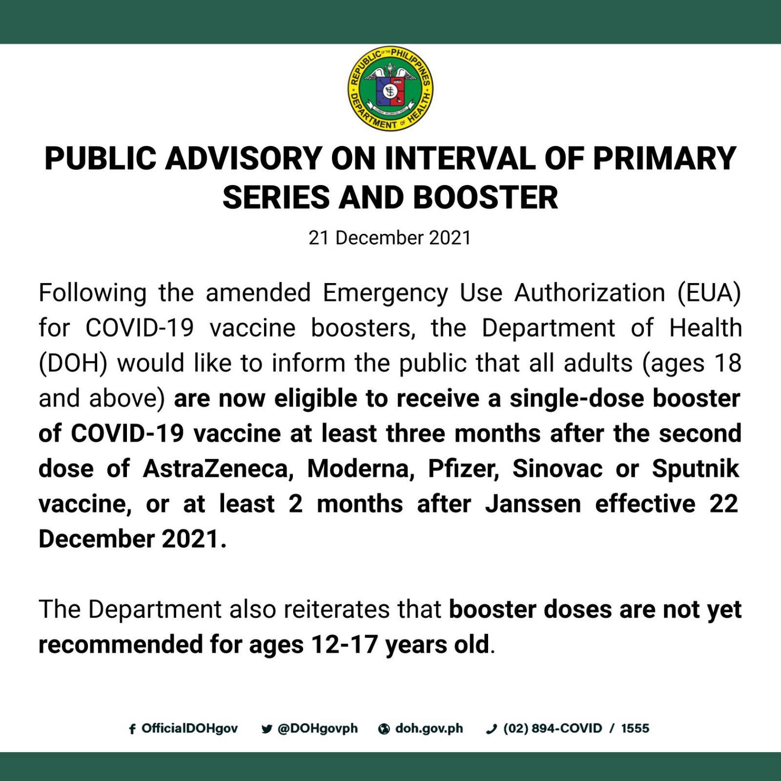 Interval sa pagtanggap ng booster doses ng COVID-19 vaccine mas pinaiksi