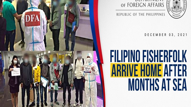 6 sa 29 na na-stranded na Filipino seafarers sa China nakauwi na ng bansa