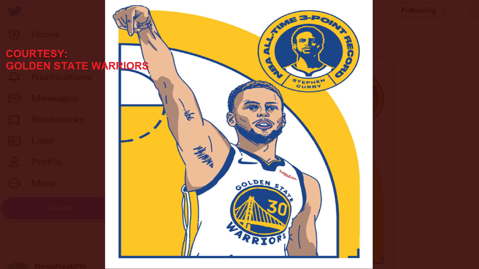 Stephen Curry itinanghal na bilang all-time leader in 3-pointers ng NBA