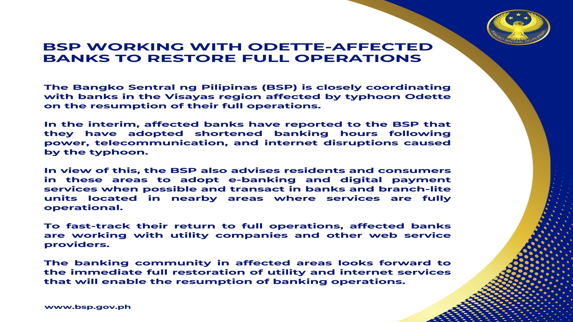 Ilang bangko sa Visayas hindi pa fully-operational matapos ang epekto ng Typhoon Odette