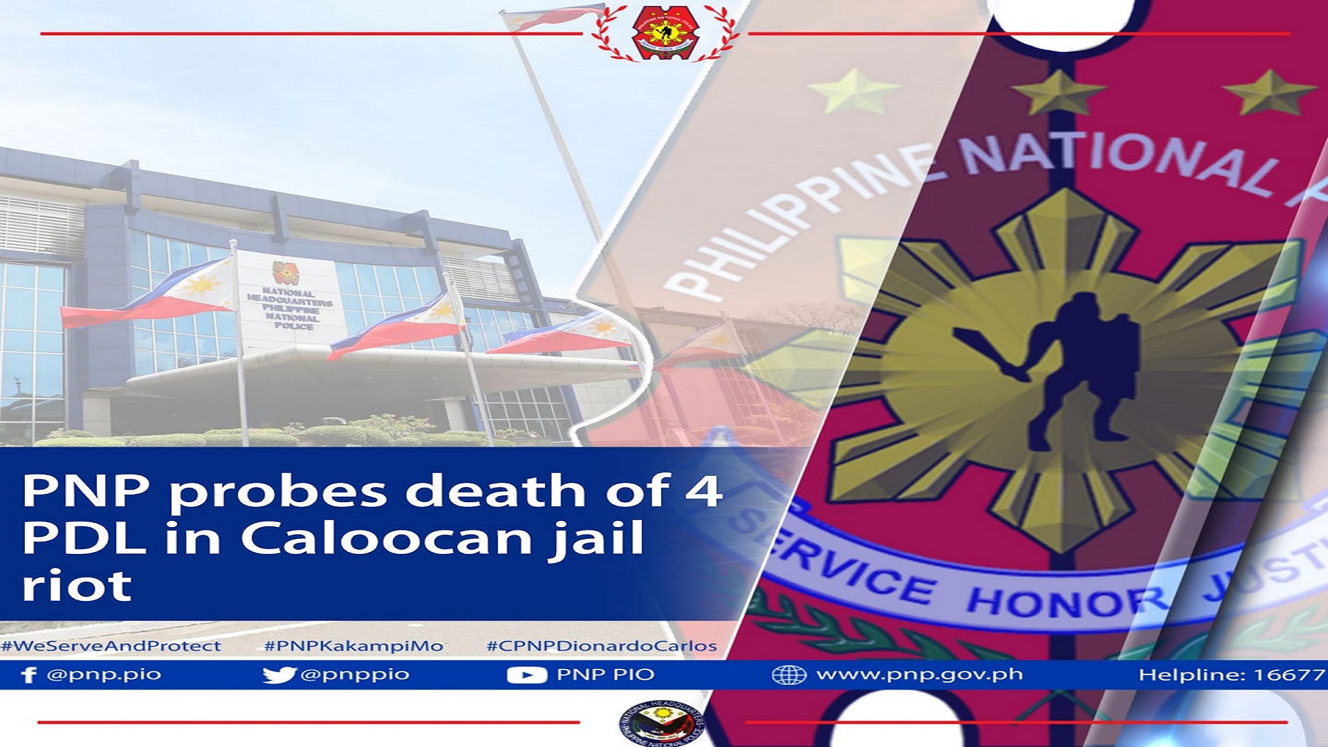 PNP iniimbestigahan na ang riot na naganap sa Caloocan City Jail