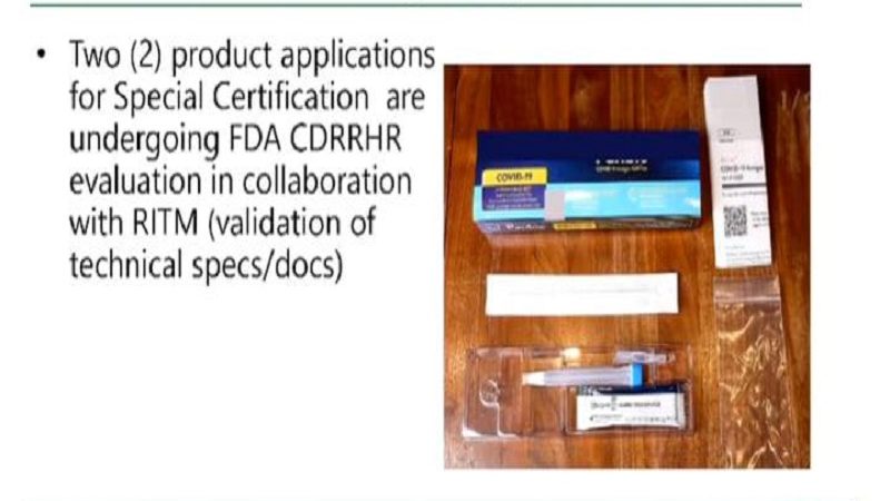 Dalawang kumpanya nagsumite na ng aplikasyon sa FDA para makapag-suplay ng self-administered test kits