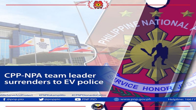 Team leader ng CPP-NPA sumuko sa Eastern Visayas police