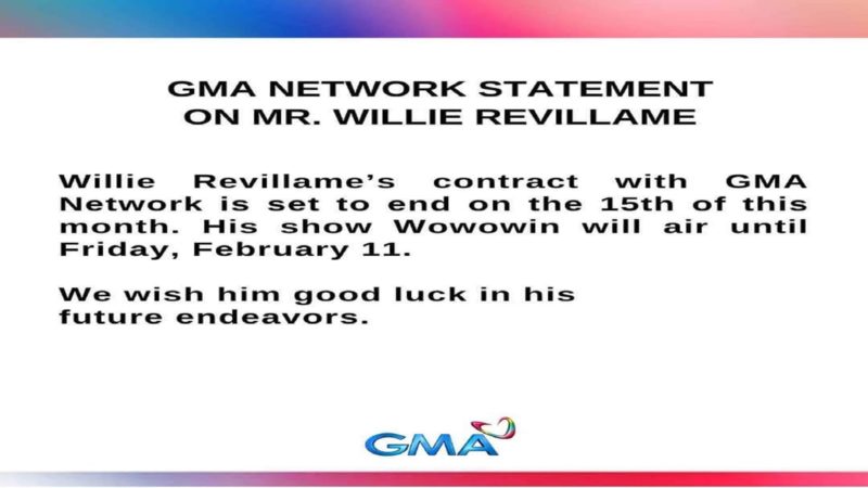 Kontrata ng Wowowin sa GMA Network hanggang Feb. 11 na lang