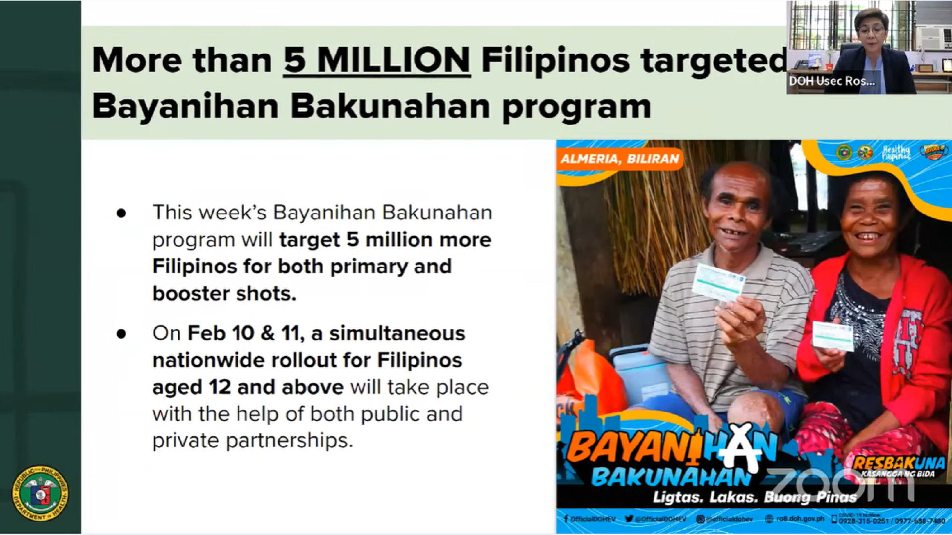 5 milyong mamamayan target mabakunahan sa ikatlong Bayanihan Bakunahan program