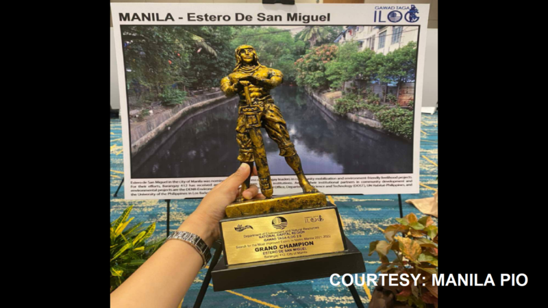 Estero De San Miguel sa Maynila itinanghal na Grand Champion sa “Most Improved Estero” award ng DENR