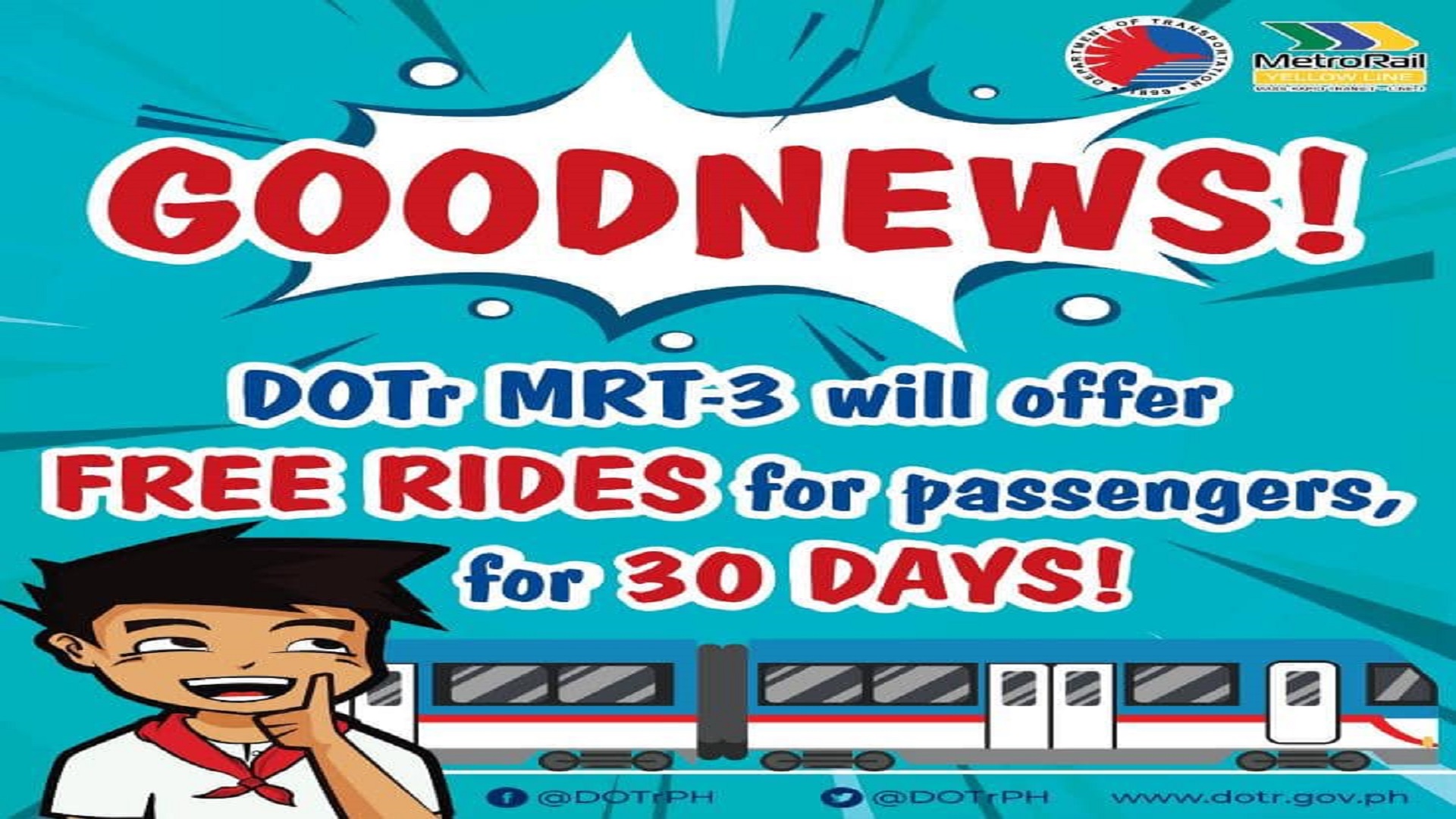 MRT-3 magbibigay ng isang libreng sakay sa loob ng isang buwan