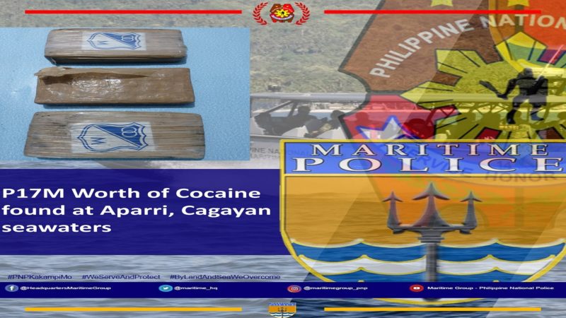 P17M na halaga ng cocaine natagpuan sa karagatan ng Aparri, Cagayan
