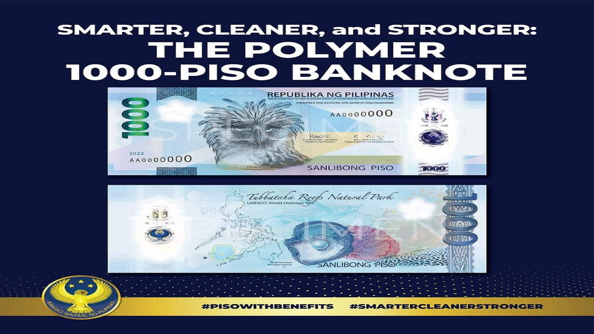 Bagong disenyo ng 1000 Peso banknotes inilabas na ng BSP