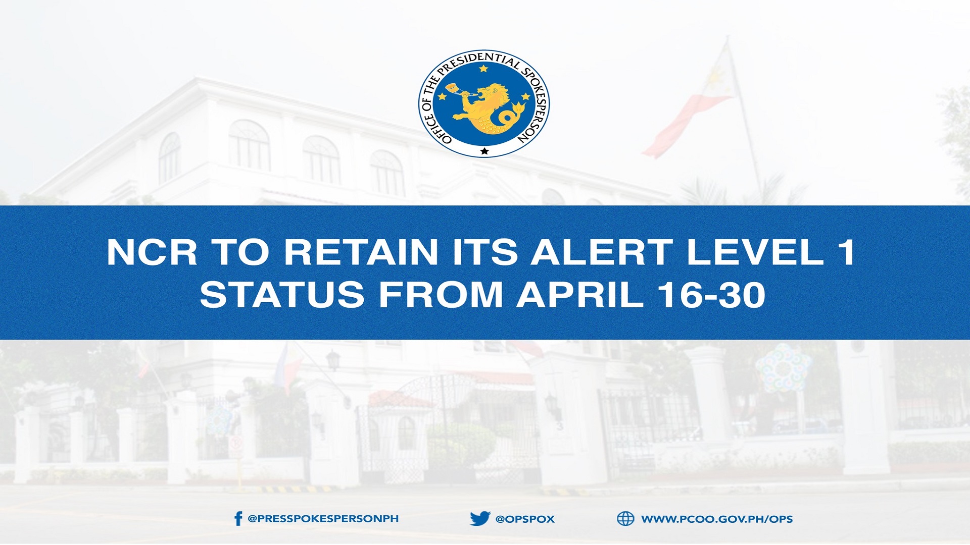 Alert Level 1 iiral pa rin sa Metro Manila at marami pang lugar sa bansa