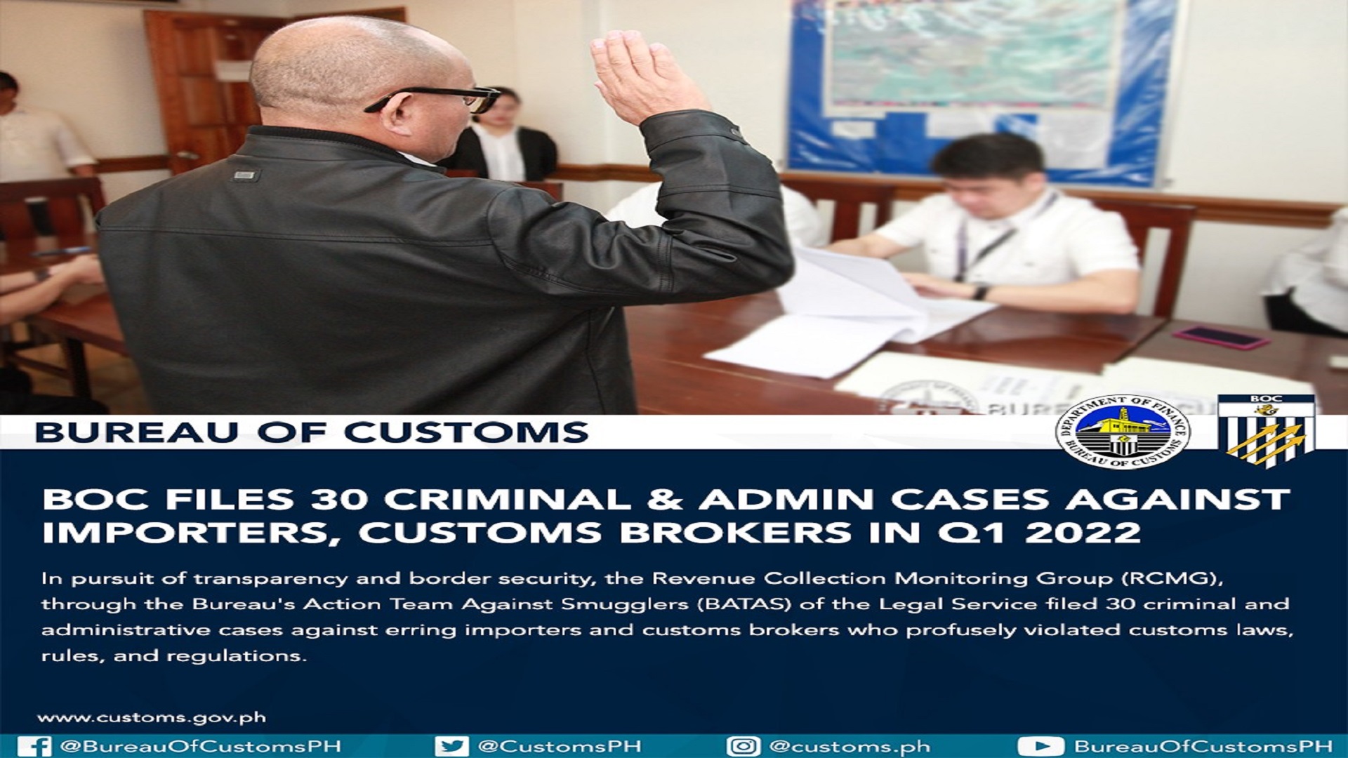 Mahigit 70 importers at customs brokers kinasuhan ng BOC