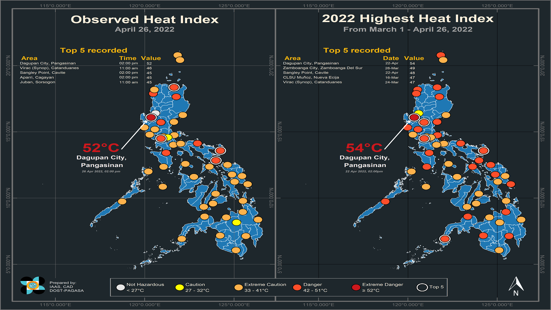 10 lugar sa bansa nakapagtala ng delikadong antas ng Heat Index