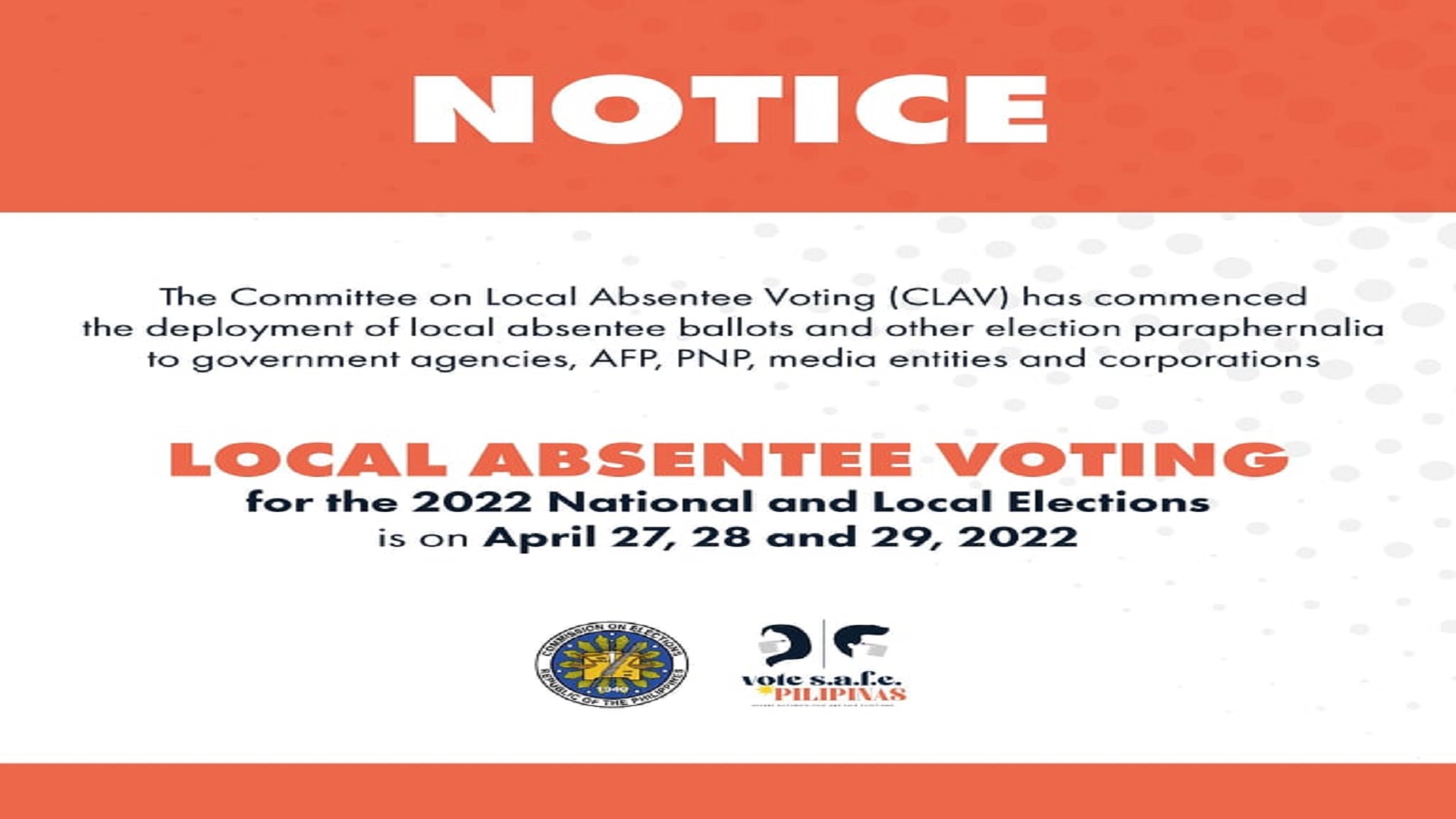 Deployment ng balota at iba pang election paraphernalia na gagamitin para sa Local Absentee Voting inumpisahan na ng Comelec