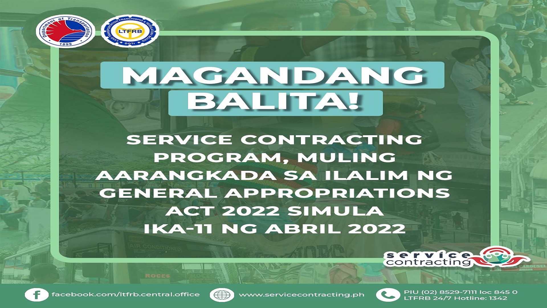 Service Contracting Program muling ipatutupad ng LTFRB