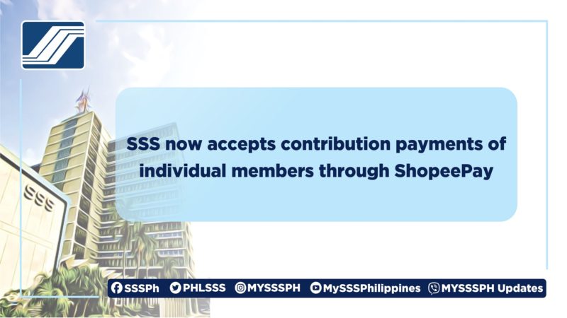SSS contribution puwede nang bayaran sa ShopeePay